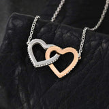 To Sister - Interlocking Heart Necklace