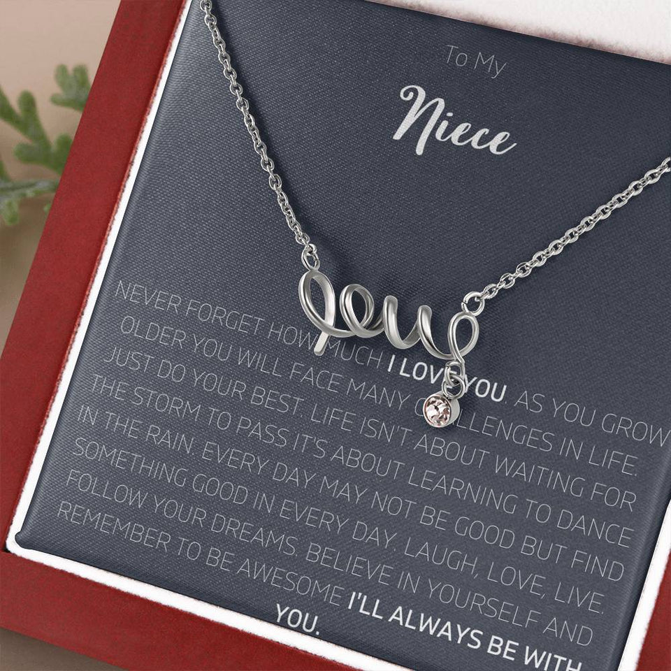 To Niece - Scripted Love Necklace