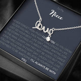 To Niece - Scripted Love Necklace
