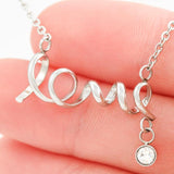 To Niece - Scripted Love Necklace