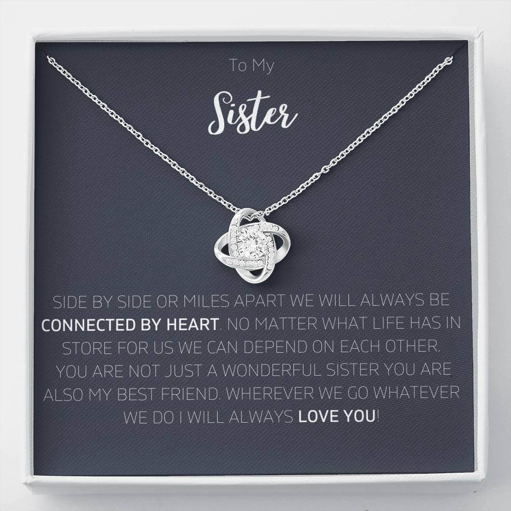 To Sister - Love Knot Necklace