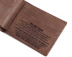 To Son - Vintage Engraved Wallet