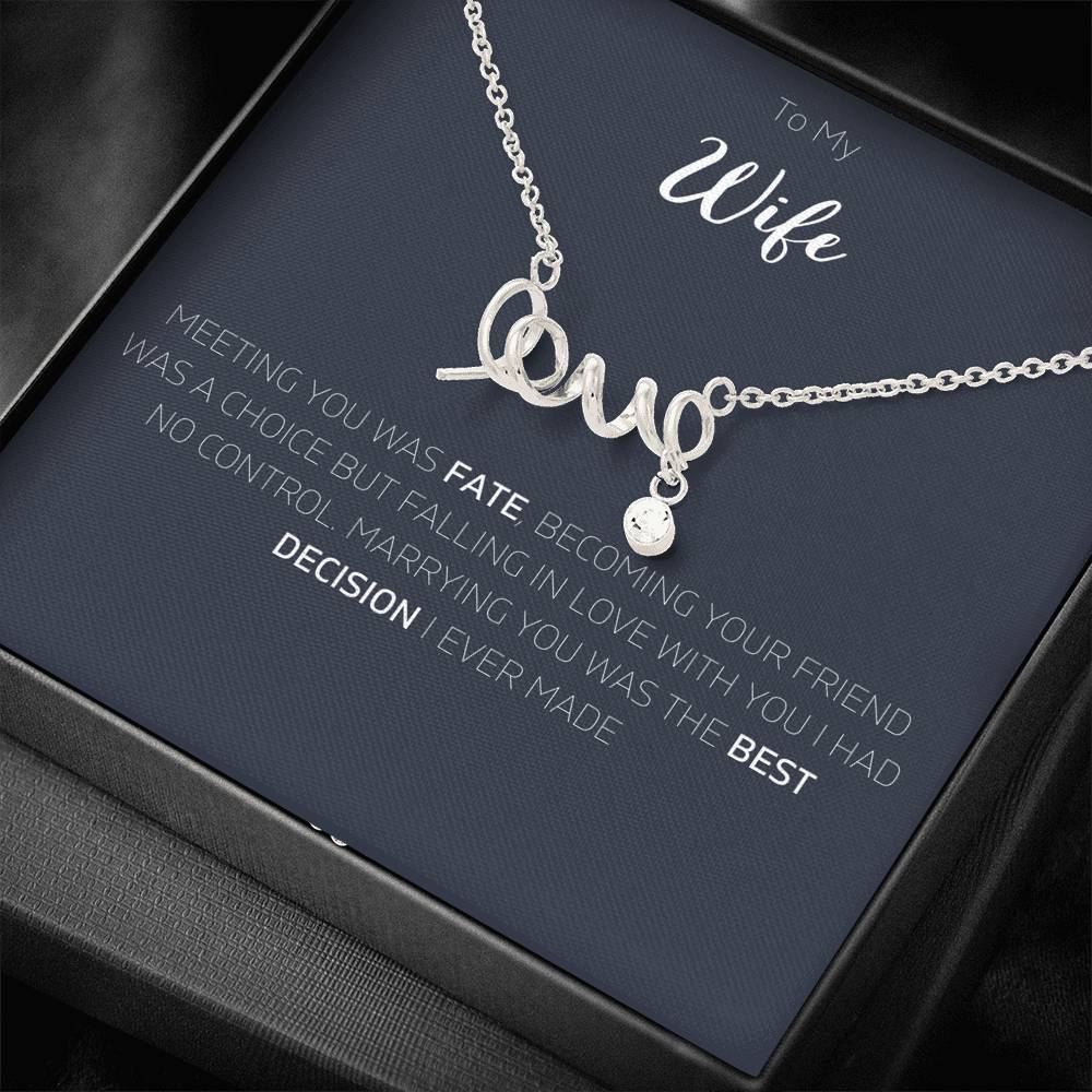 Scripted Love Necklace