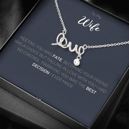 Scripted Love Necklace
