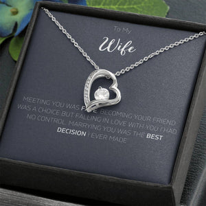 To Wife - Heart Pendant Necklace