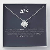 To Wife - Love Knot Necklace